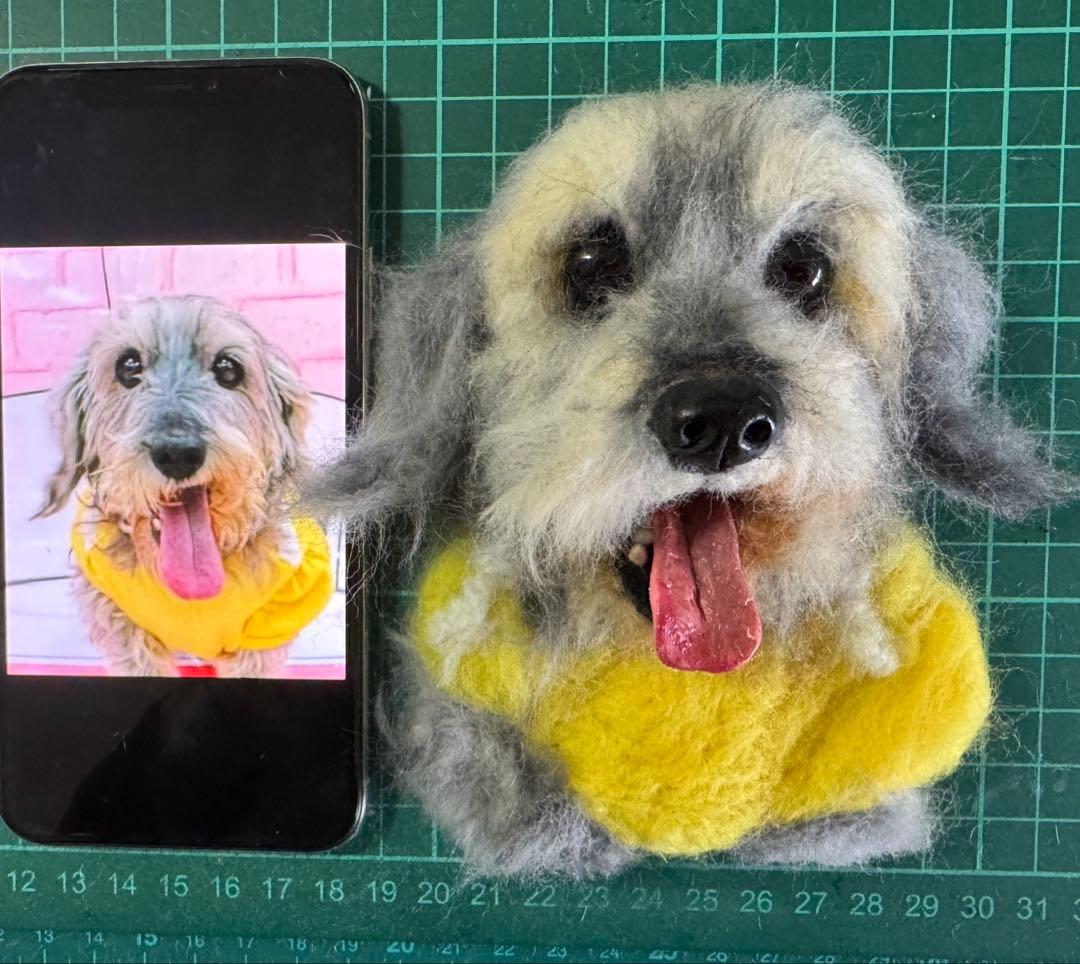 わんこ限定　わたわたペット　うちの子プレート　羊毛フェルト作品