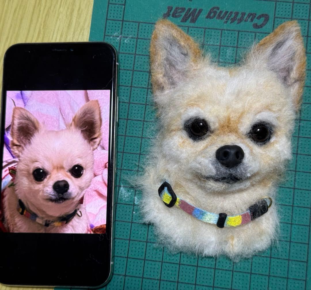 わんこ限定　わたわたペット　うちの子プレート　羊毛フェルト作品