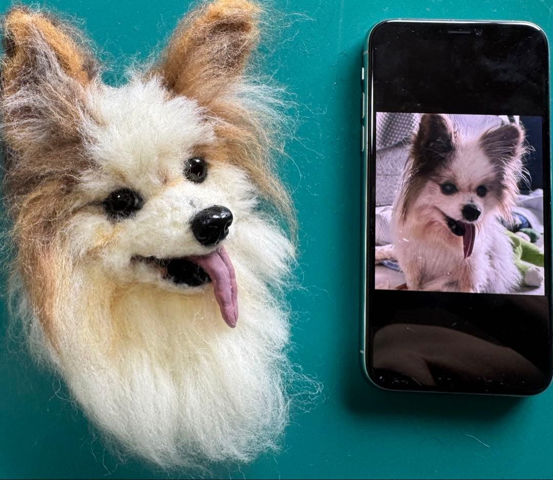 わんこ限定　わたわたペット　うちの子プレート　羊毛フェルト作品