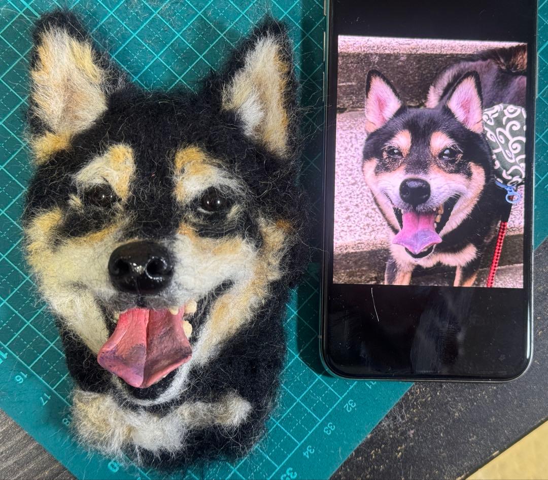 わんこ限定　わたわたペット　うちの子プレート　羊毛フェルト作品