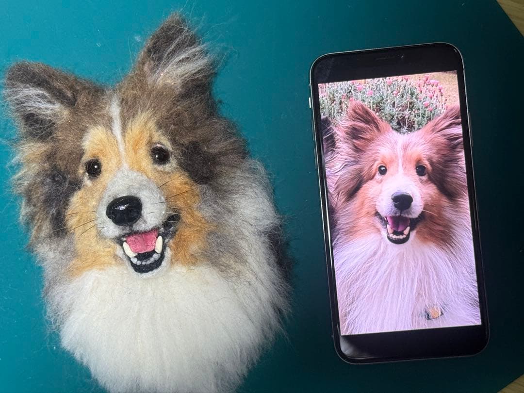 わんこ限定　わたわたペット　うちの子プレート　羊毛フェルト作品