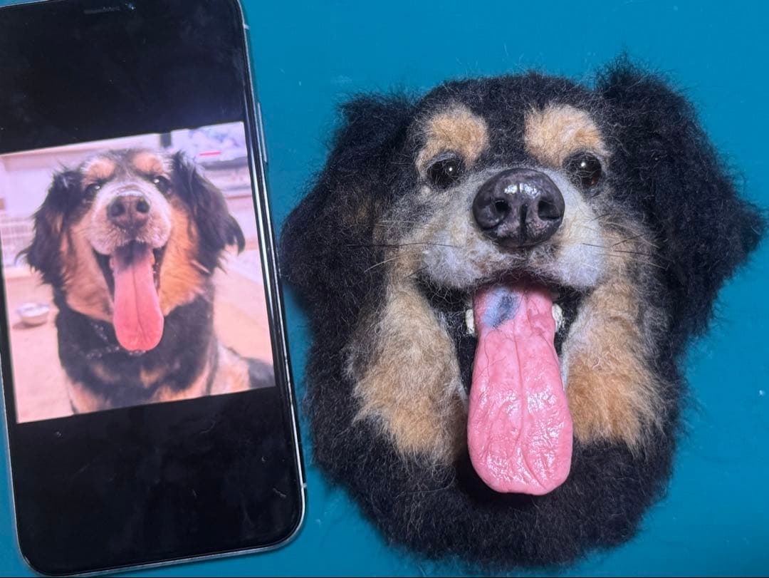 わんこ限定　わたわたペット　うちの子プレート　羊毛フェルト作品