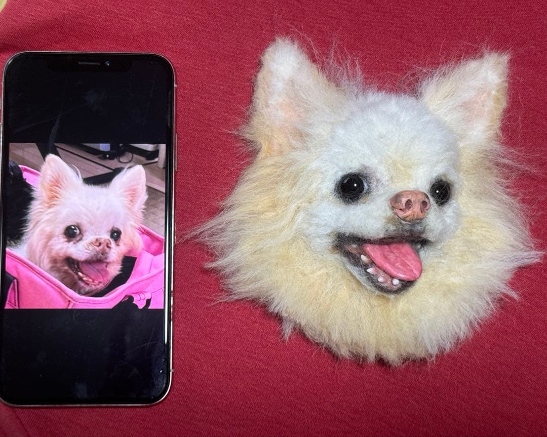 わんこ限定　わたわたペット　うちの子プレート　羊毛フェルト作品