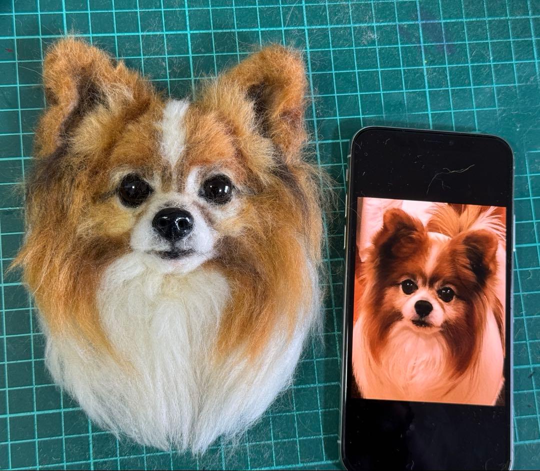 わんこ限定　わたわたペット　うちの子プレート　羊毛フェルト作品