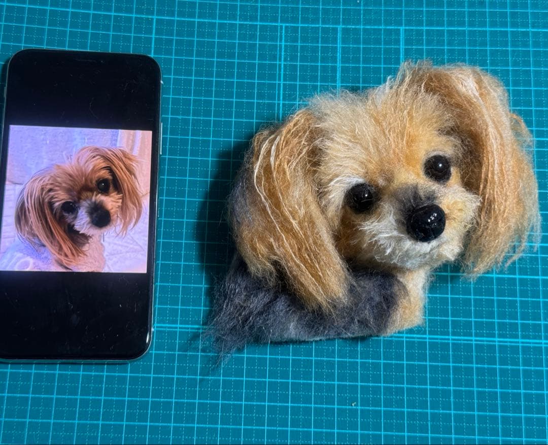 わんこ限定　わたわたペット　うちの子プレート　羊毛フェルト作品