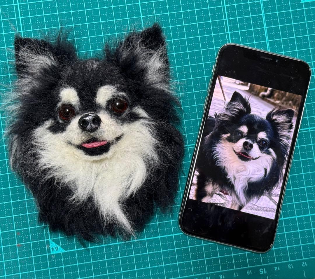 わんこ限定　わたわたペット　うちの子プレート　羊毛フェルト作品