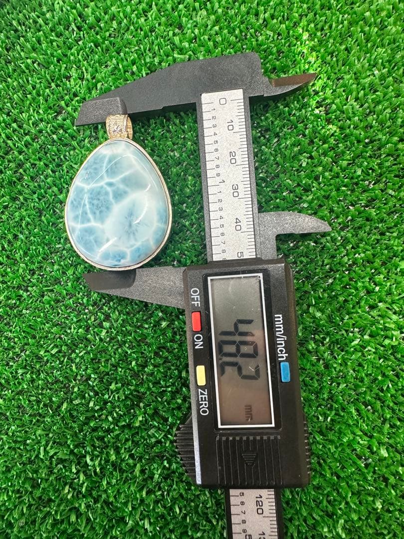 ラリマー涙型ペンダント