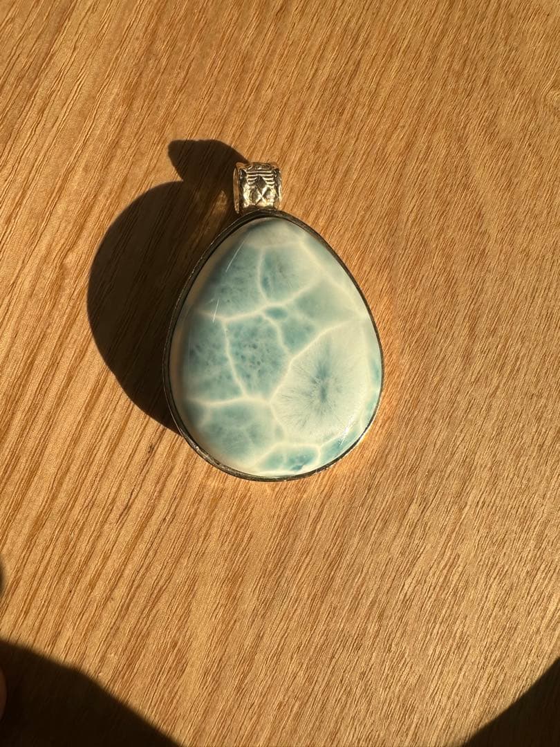 ラリマー涙型ペンダント