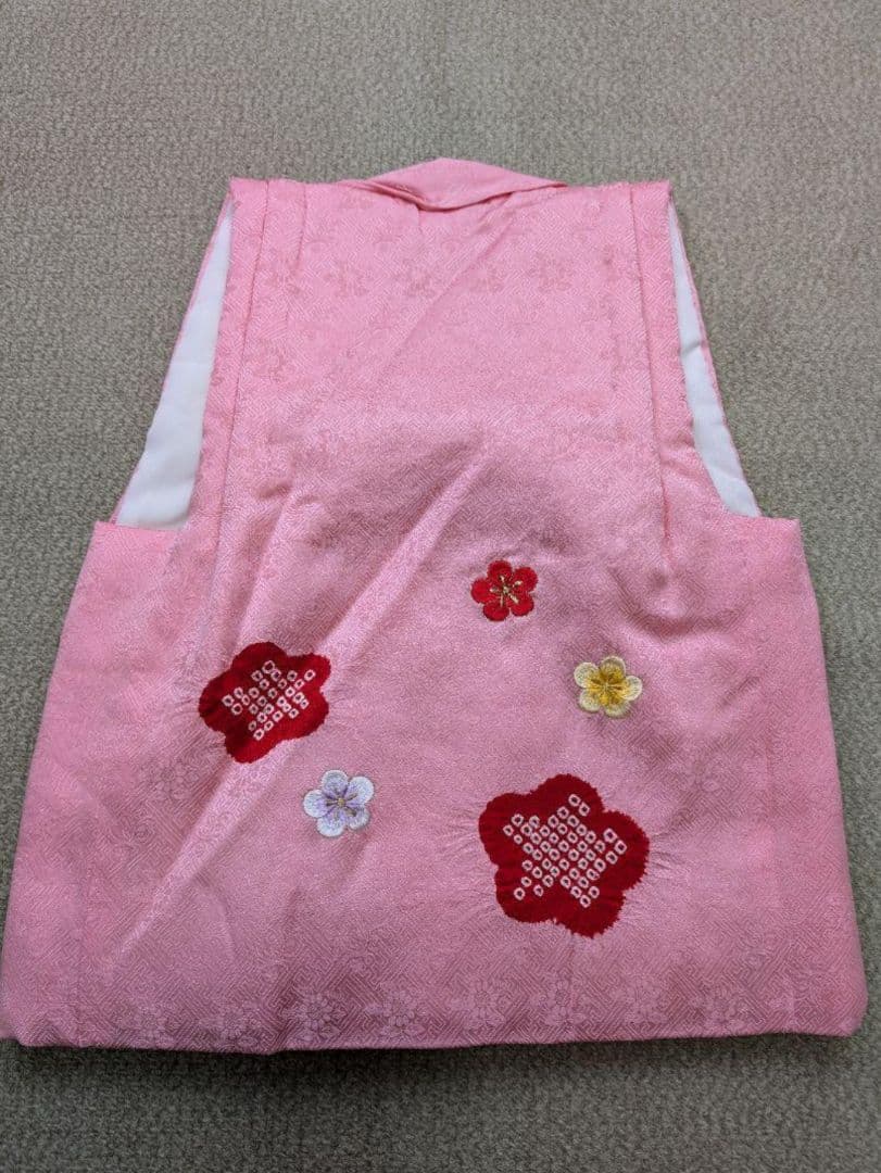 掘り出し物　新品　被布単品　絞り刺繍　ピンク