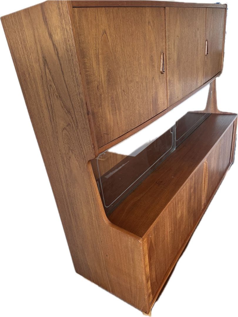 N*O様 北欧家具　デンマーク製　キャビネット　蛇腹　カップボード　食器棚　本棚