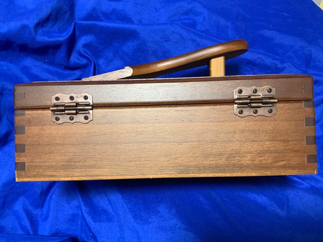 珍品希少　asics walking 歩人館 木製 道具箱 工具箱 アシックス