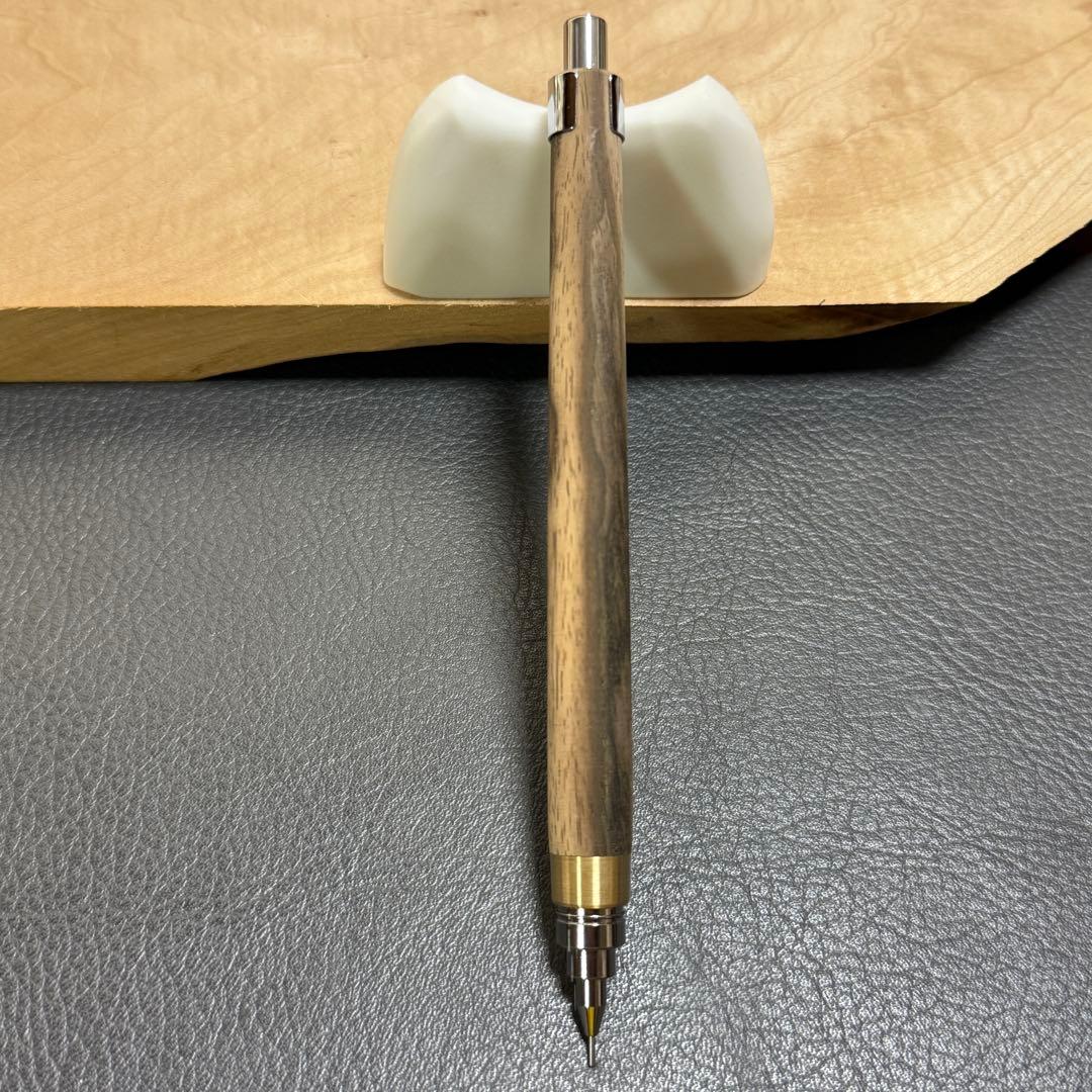 161黒柿　木製シャーペン　最強低重心　真鍮　無塗装