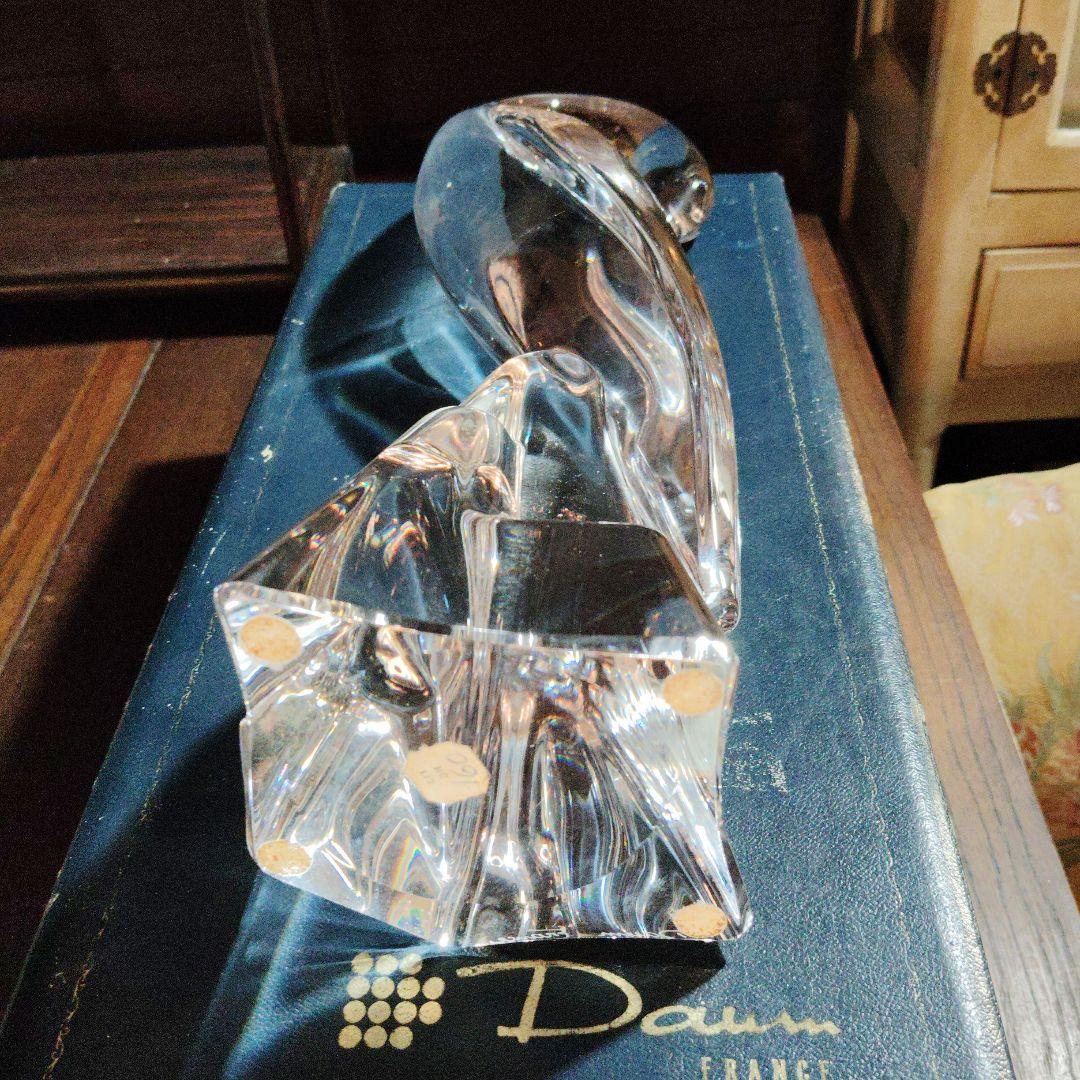 ドームナンシー。クリスタル 白鳥 彫刻 フランス製