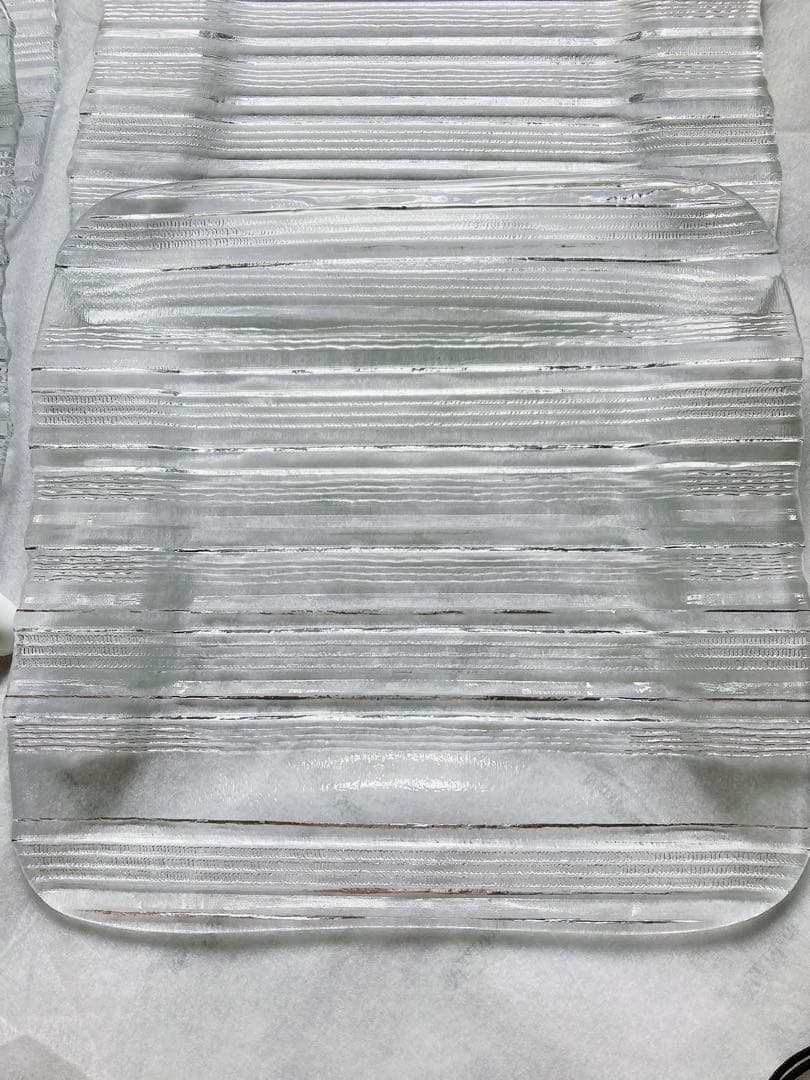 未使用】ガラスプレート 大皿 ビレロイ&ボッホのレンゲ 4セット