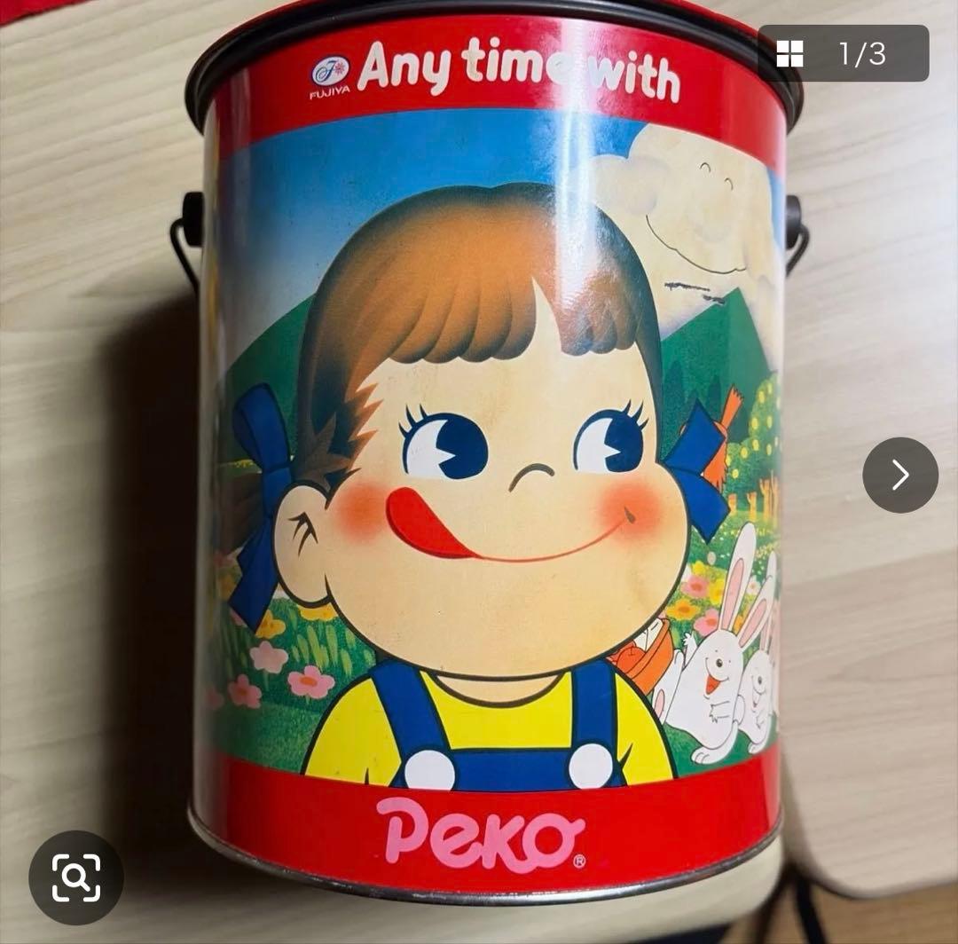 不二家 ペコちゃん 缶ケース レトロ - メルカリ
