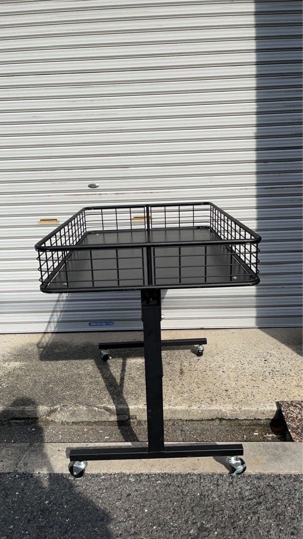 ストアエキスプレス 折りたたみワゴン ブラック 90cm 陳列棚 陳列 ワゴン