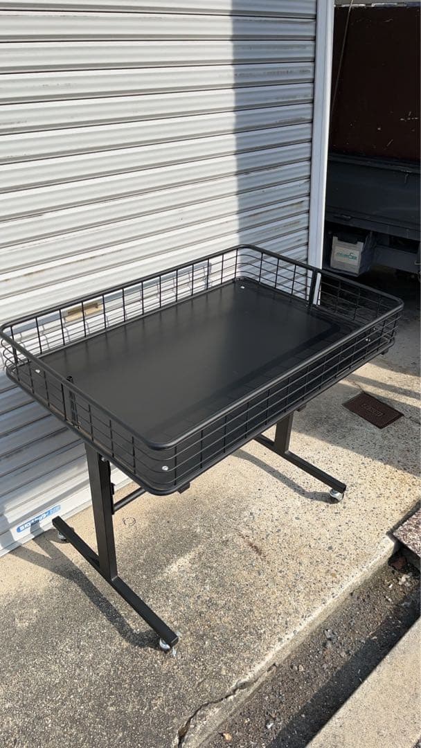 ストアエキスプレス 折りたたみワゴン ブラック 90cm 陳列棚 陳列 ワゴン