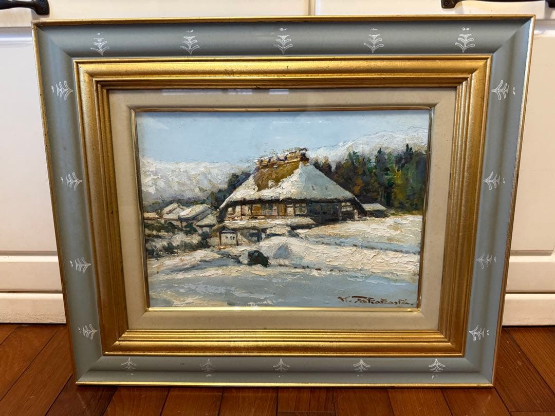 42.「山麓の農家」髙橋一善 油絵