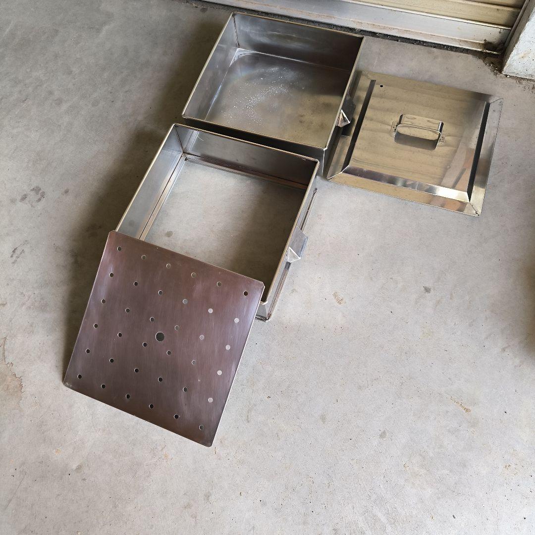 ステンレス 二段蒸し器セット　 39cm角