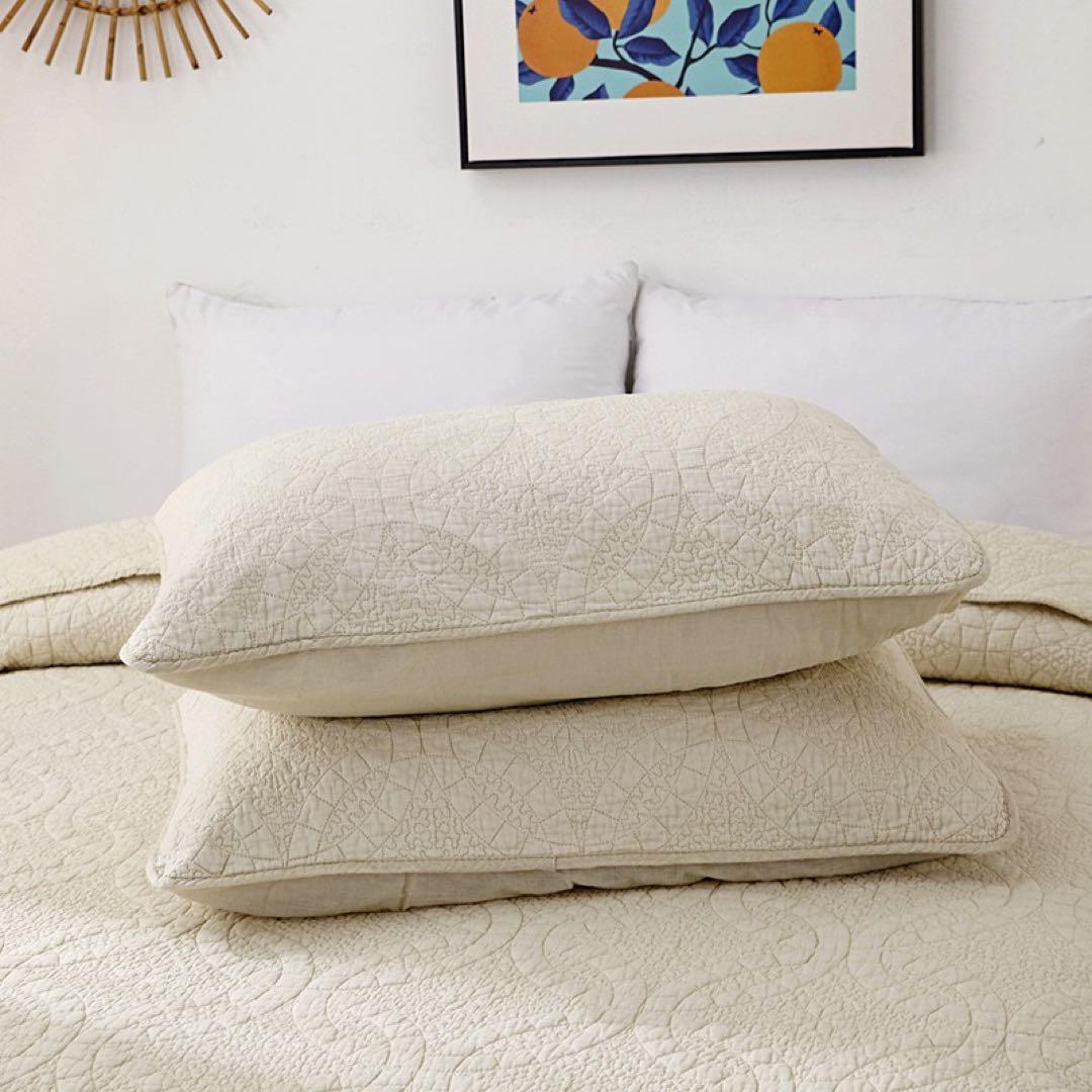 キルトベッドカバー3点セット綿マルチカバー キルティング 284A