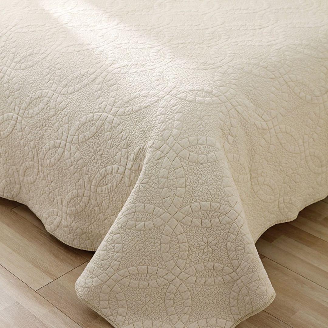 キルトベッドカバー3点セット綿マルチカバー キルティング 284A