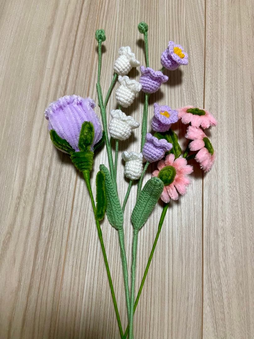 花束　在庫整理セール　ハンドメイド　手編みブーケ　プレゼント　お得　31本