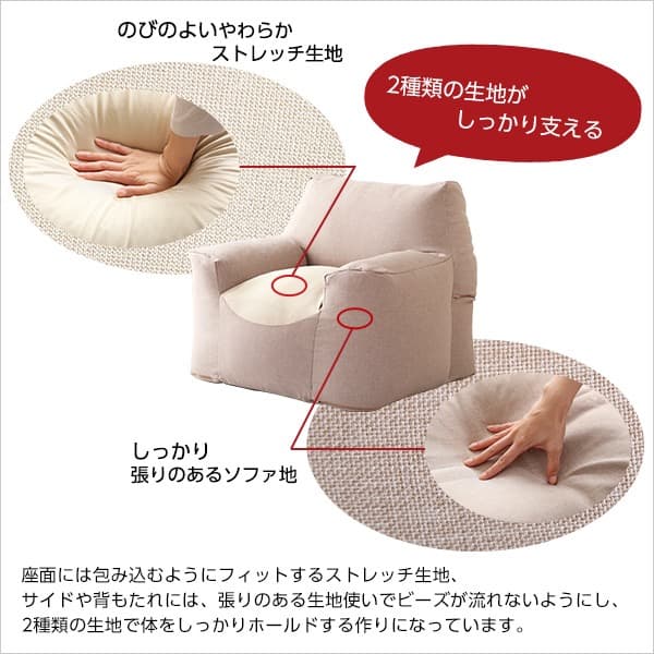 【送料無料】新感覚 クセになるスゴビーズソファ フィット クッション