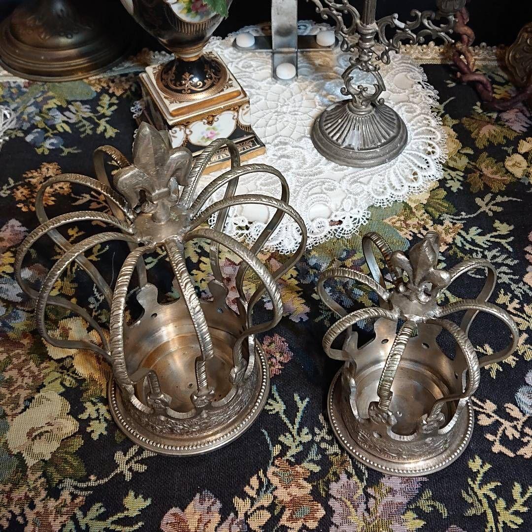 完全処分☆】サラグレース 王冠 キャンドルホルダー シャビーシック