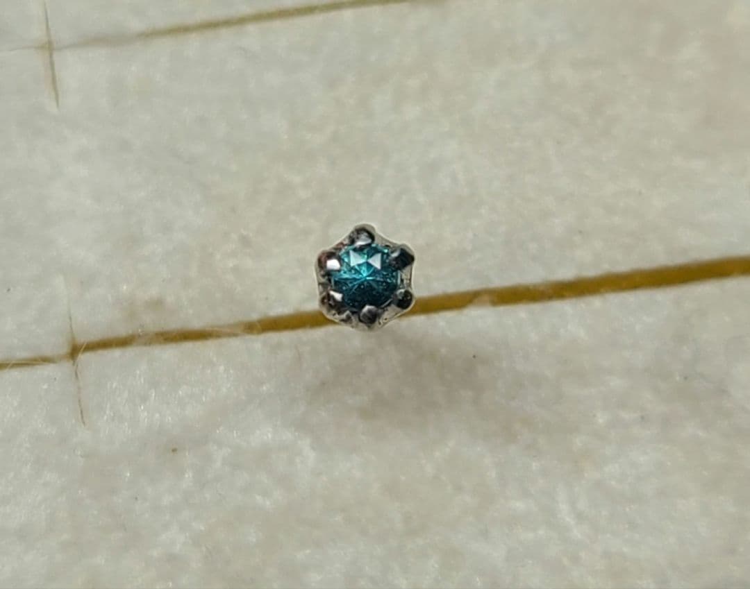 正にオールドネオンカラーの濃いブルー★バターリャパライバトルマリンプラチナ★