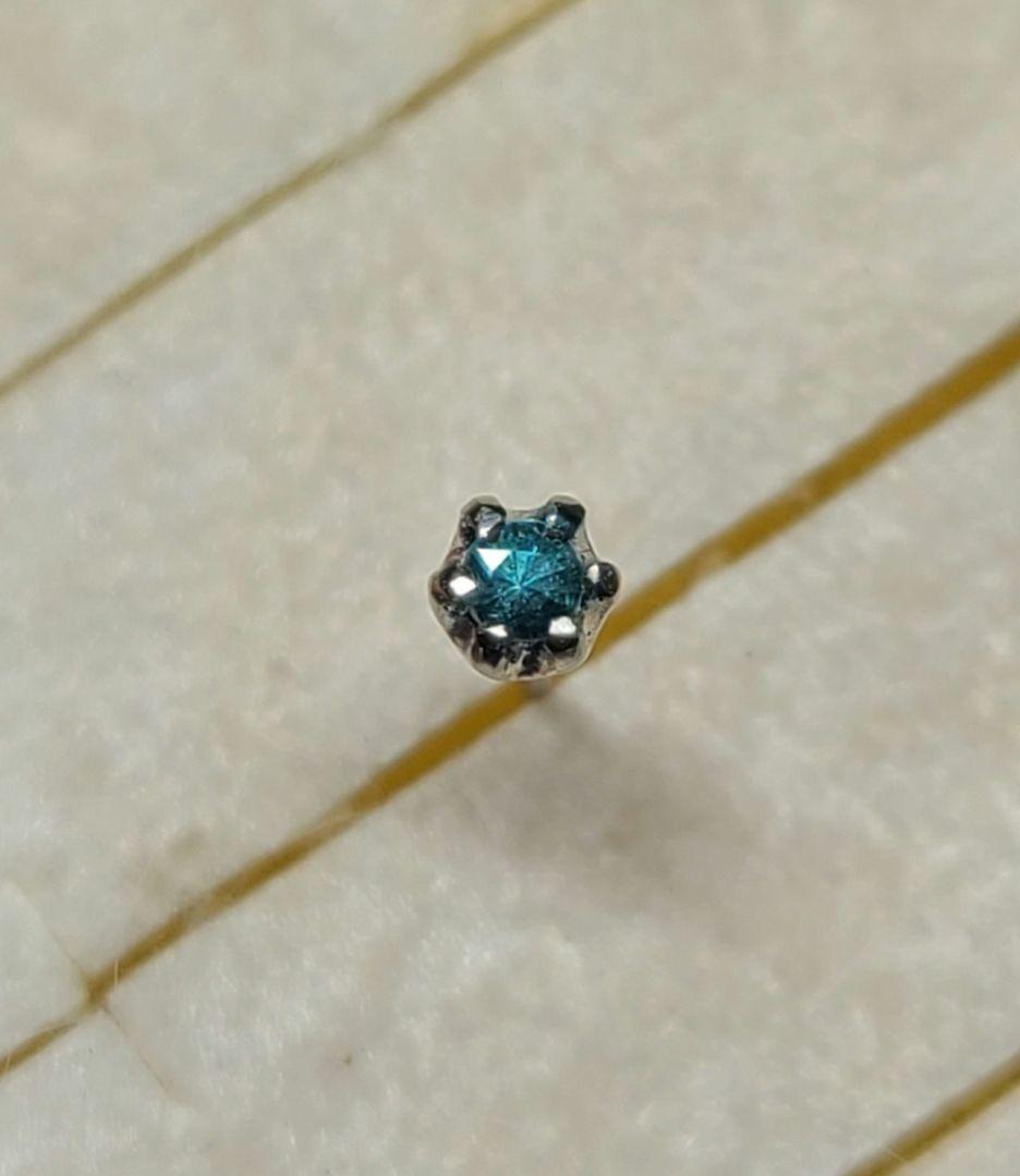 正にオールドネオンカラーの濃いブルー★バターリャパライバトルマリンプラチナ★