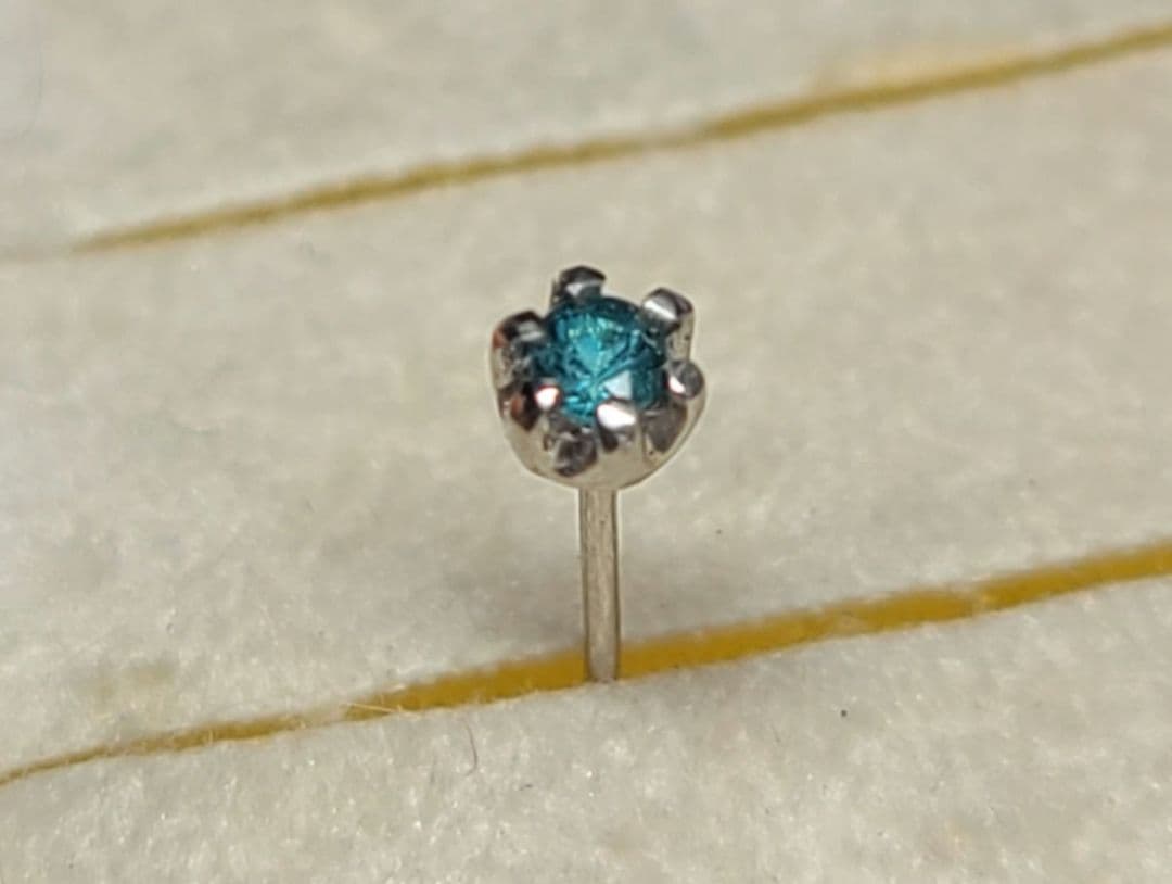 正にオールドネオンカラーの濃いブルー★バターリャパライバトルマリンプラチナ★