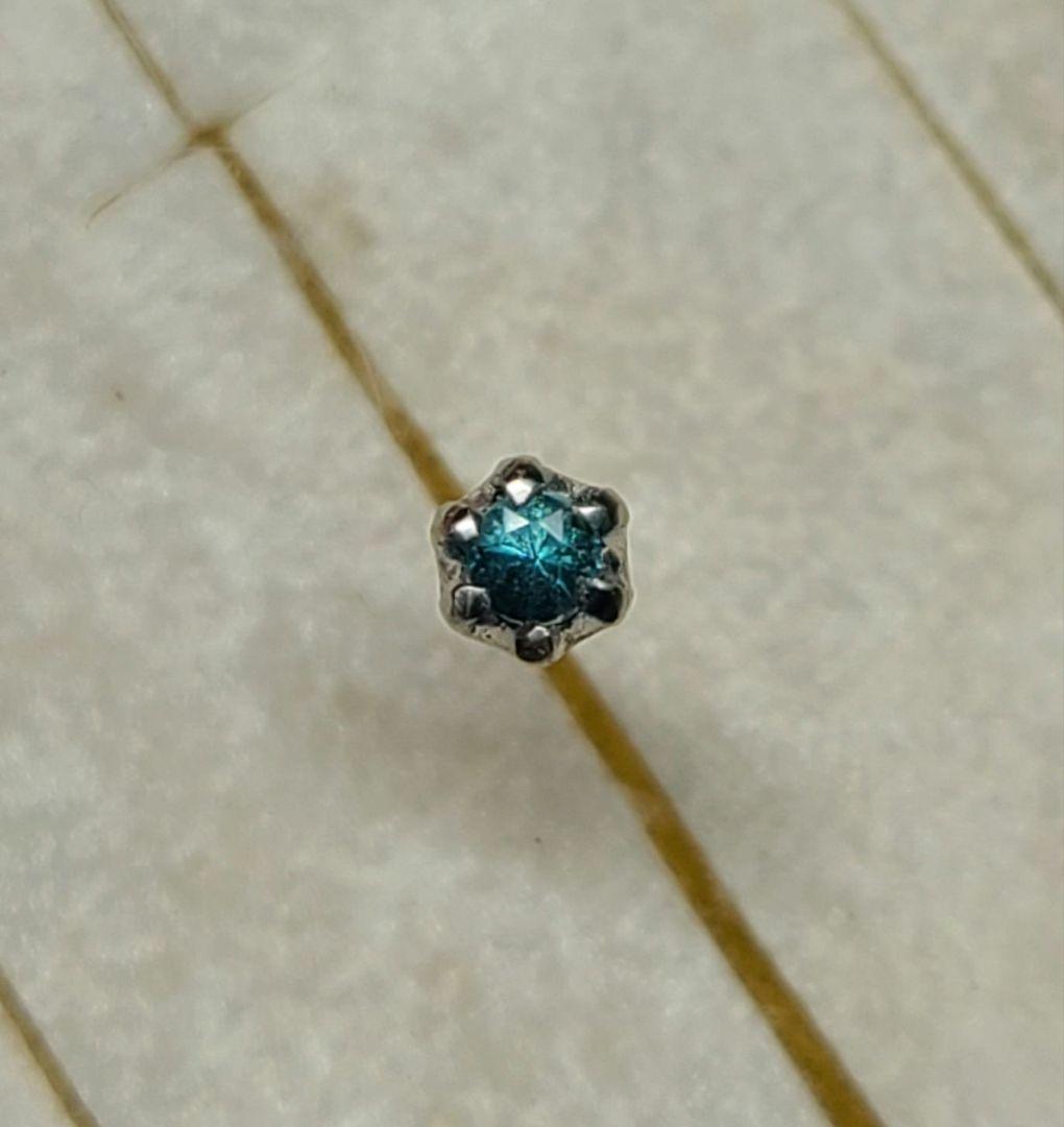 正にオールドネオンカラーの濃いブルー★バターリャパライバトルマリンプラチナ★