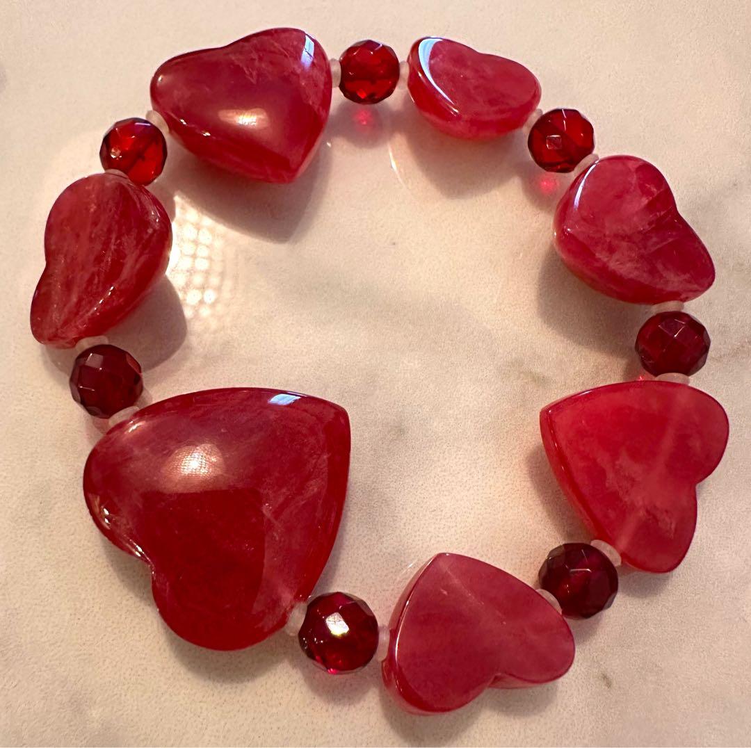 宝石級♡ハート型インペリアルロードナイトブレスレット