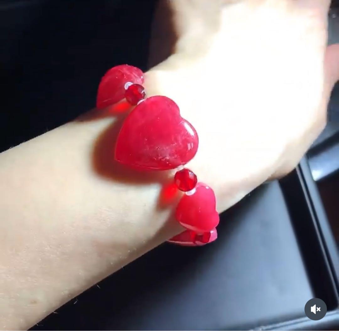 宝石級♡ハート型インペリアルロードナイトブレスレット