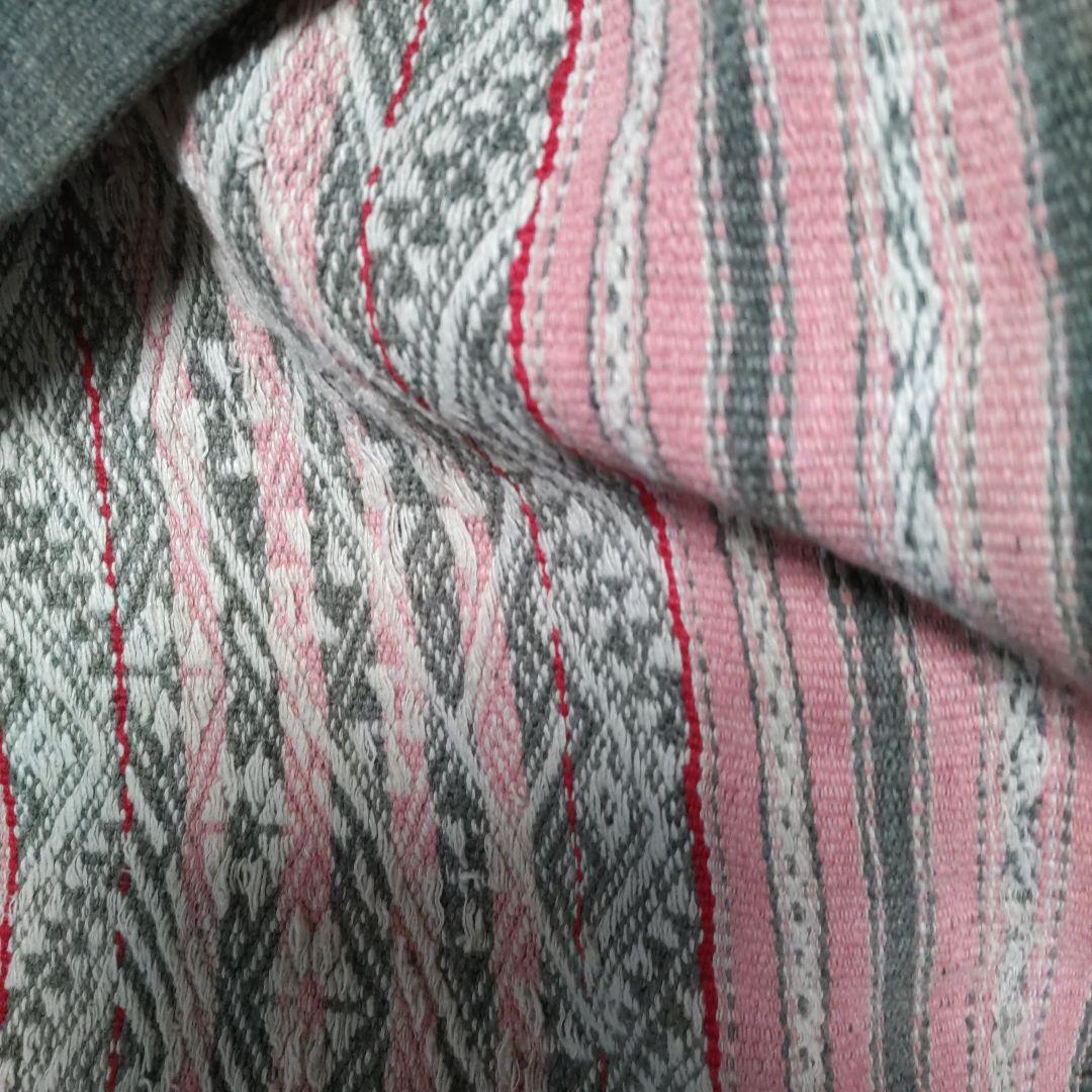 値下《山岳民族、手織古布》(アンテ―ク)肉厚綿、こなれた風合いとセピア色合857