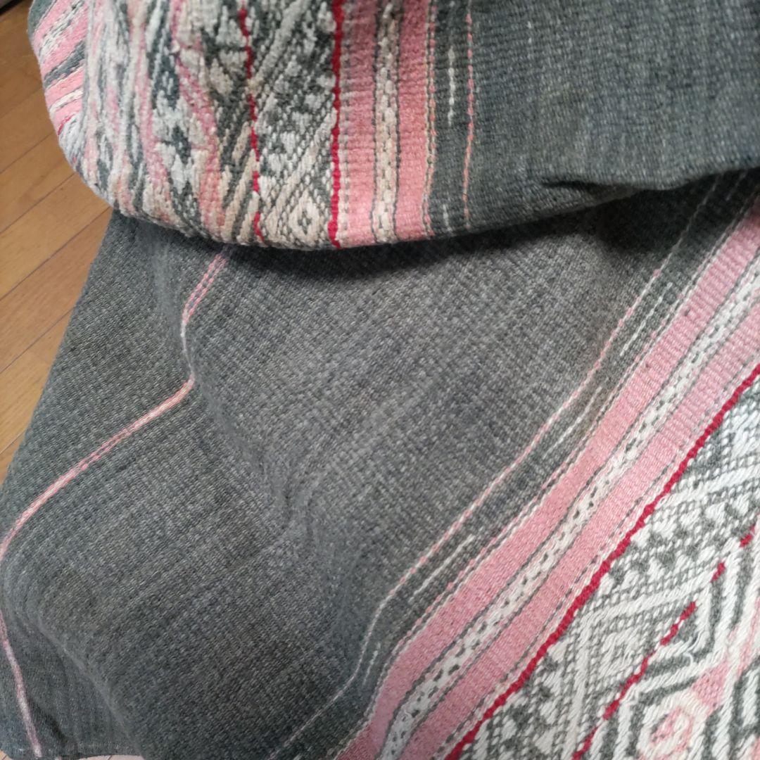 値下《山岳民族、手織古布》(アンテ―ク)肉厚綿、こなれた風合いとセピア色合857