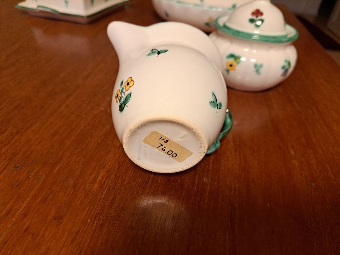 未使用です。　オーストリア　グムンドナーケラミック　モーニングセット一式