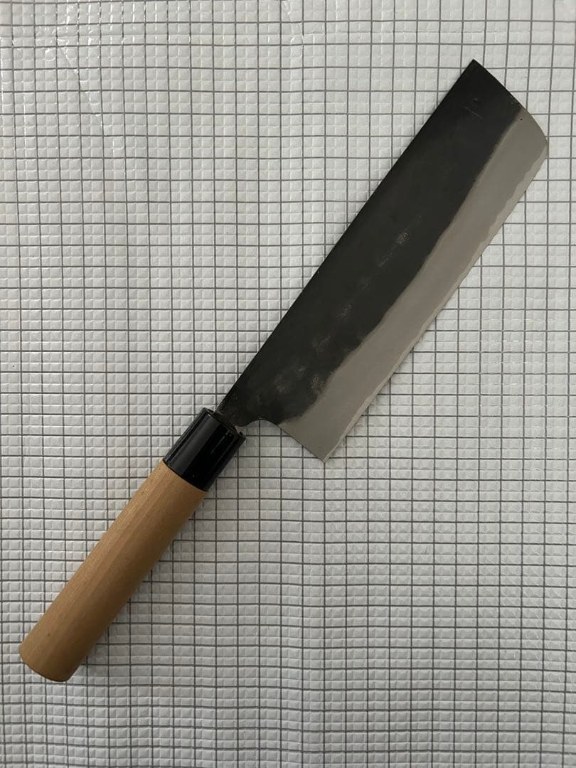 包丁 菜切包丁 菜切 175mm 黒打ち 朴丸柄
