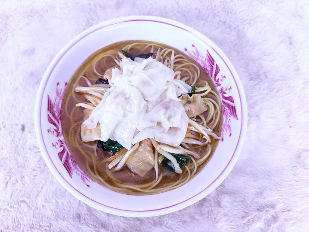 食品サンプル ワンタンメン 日本製 職人制作 高精度 リアル模型 直径23cm