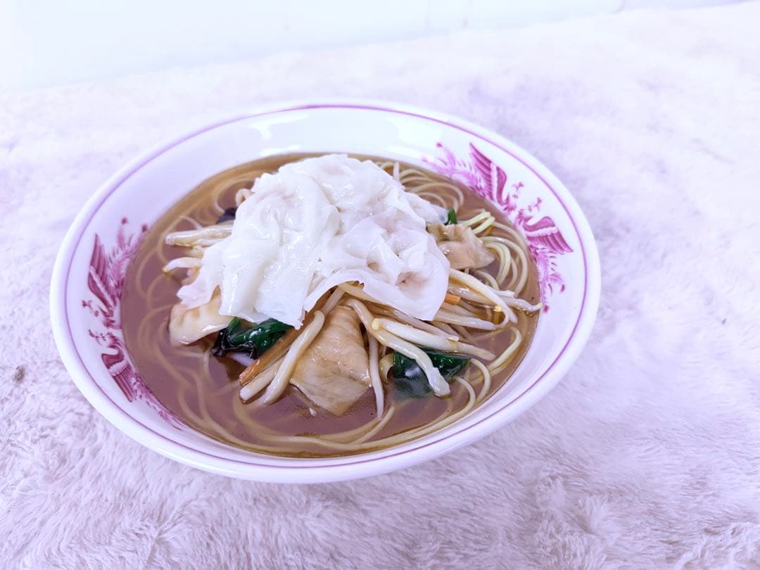 食品サンプル ワンタンメン 日本製 職人制作 高精度 リアル模型 直径23cm