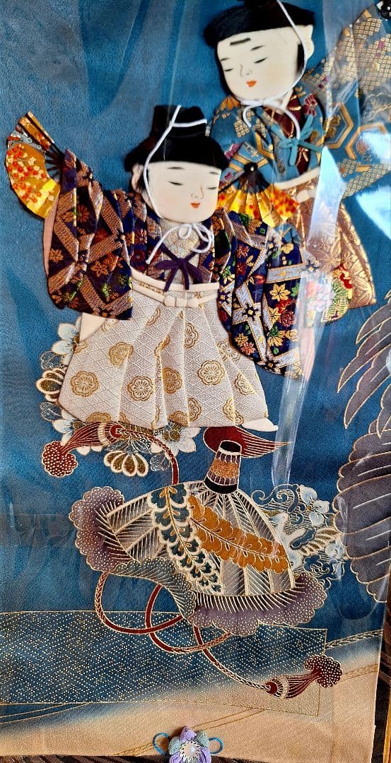 押し絵、タペストリ－、兄弟で端午の節句