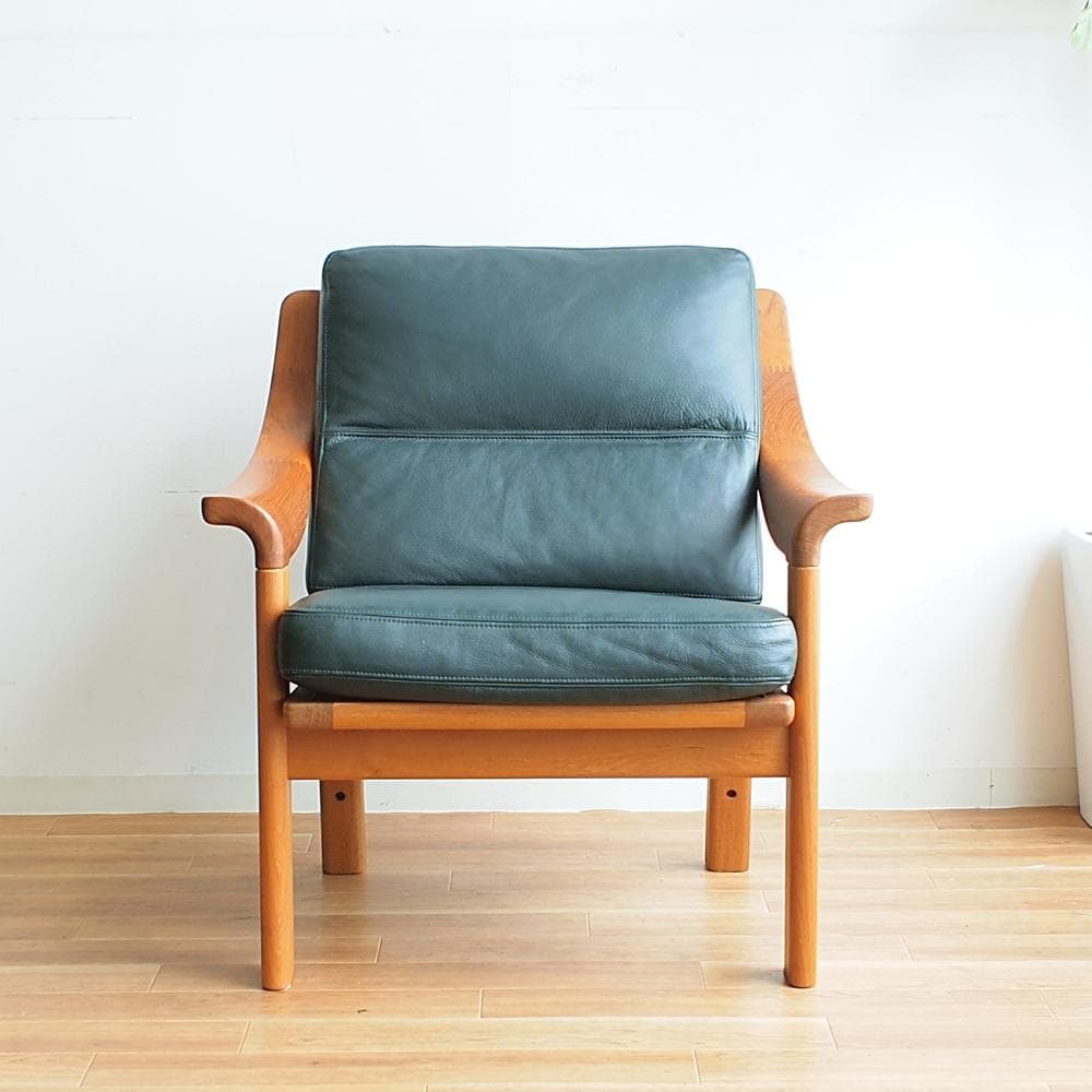 ビンテージ デンマーク製 P.J.Furniture チーク 1人掛けソファ B