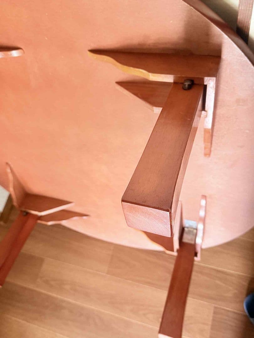 折りたたみ式 丸テーブル ちゃぶ台 直径約89cm 木製