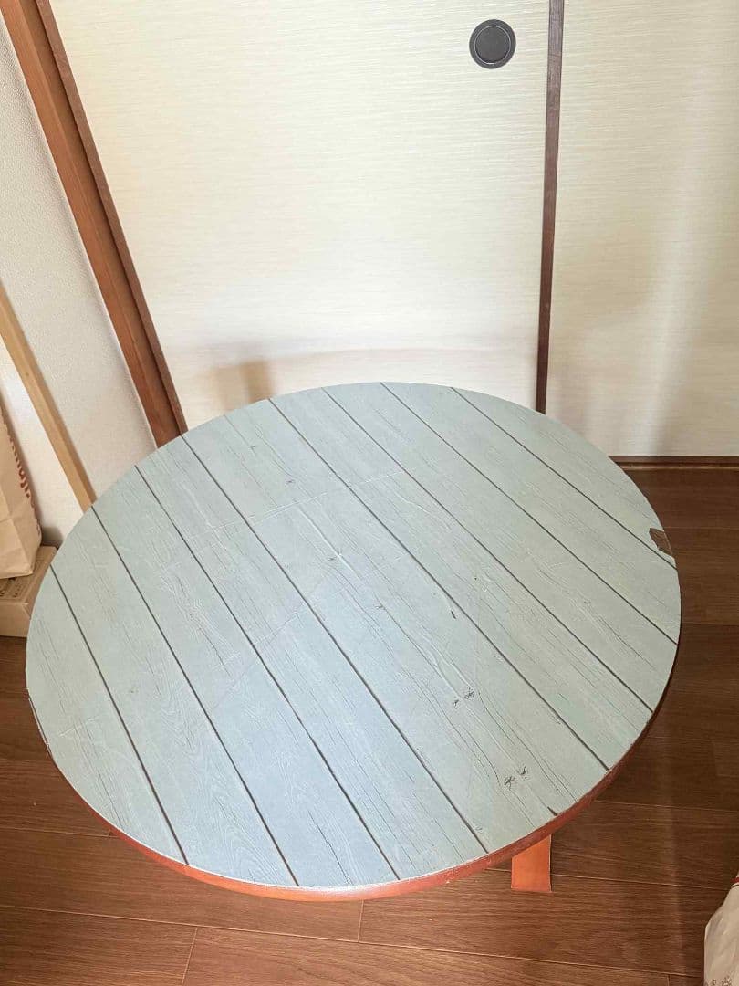 折りたたみ式 丸テーブル ちゃぶ台 直径約89cm 木製