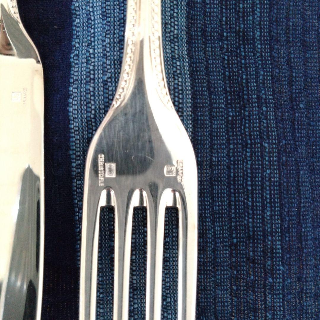 クリストフルシルバー（銀メッキ）カトラリー　パールコレクション６本セット【中古】