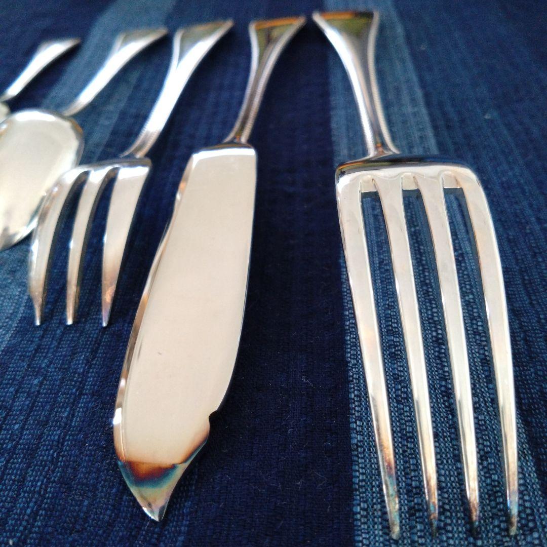 クリストフルシルバー（銀メッキ）カトラリー　パールコレクション６本セット【中古】