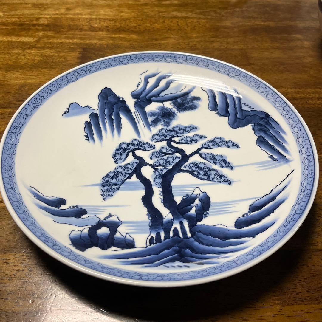 有田焼 山水 峰山作 大皿 - メルカリ