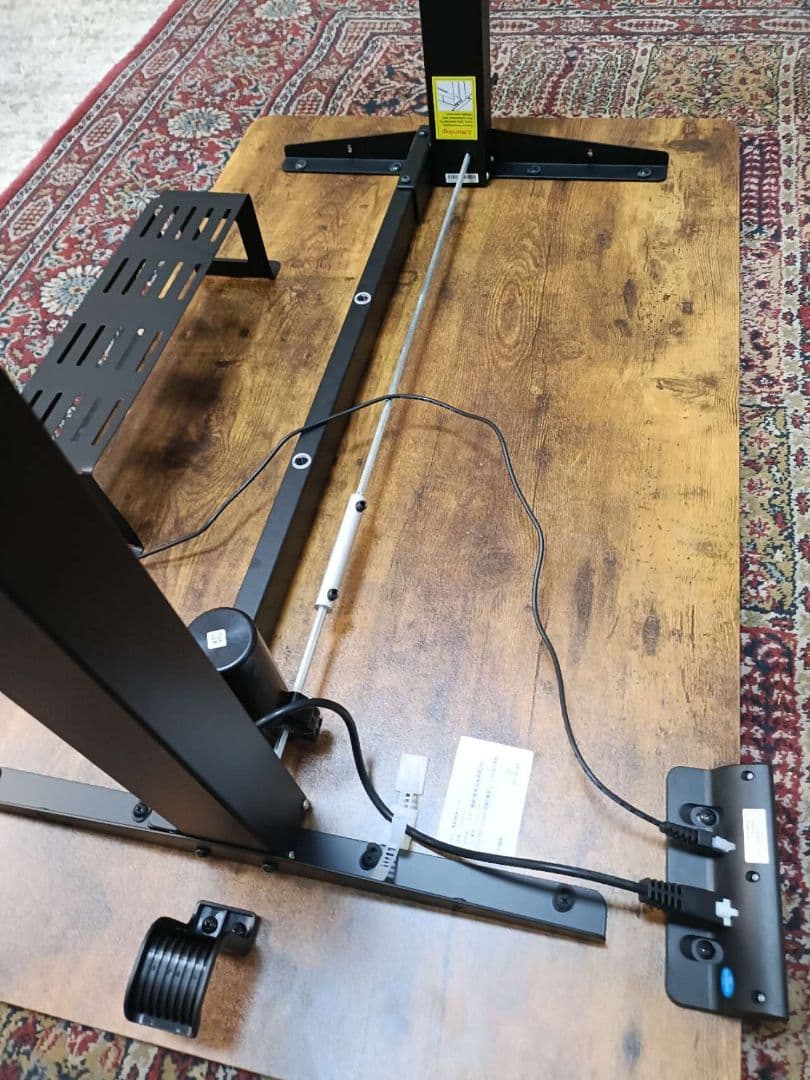 電動昇降デスク 木目調幅100cm説明書付き pc ゲーミングデスク テーブル