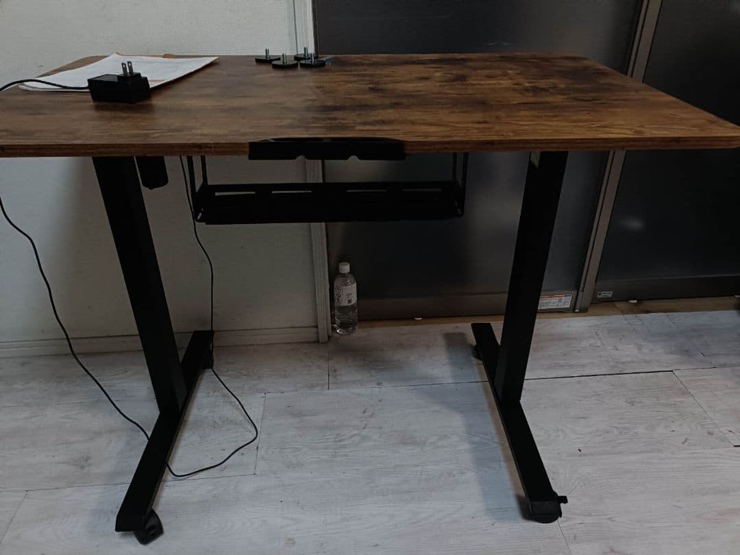 電動昇降デスク 木目調幅100cm説明書付き pc ゲーミングデスク テーブル