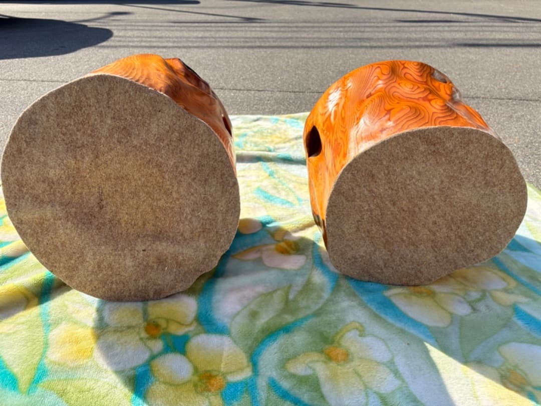 【まとめ割あり】 屋久杉　椅子　スツール　極上杢目　世界遺産　認定シール付　⑤